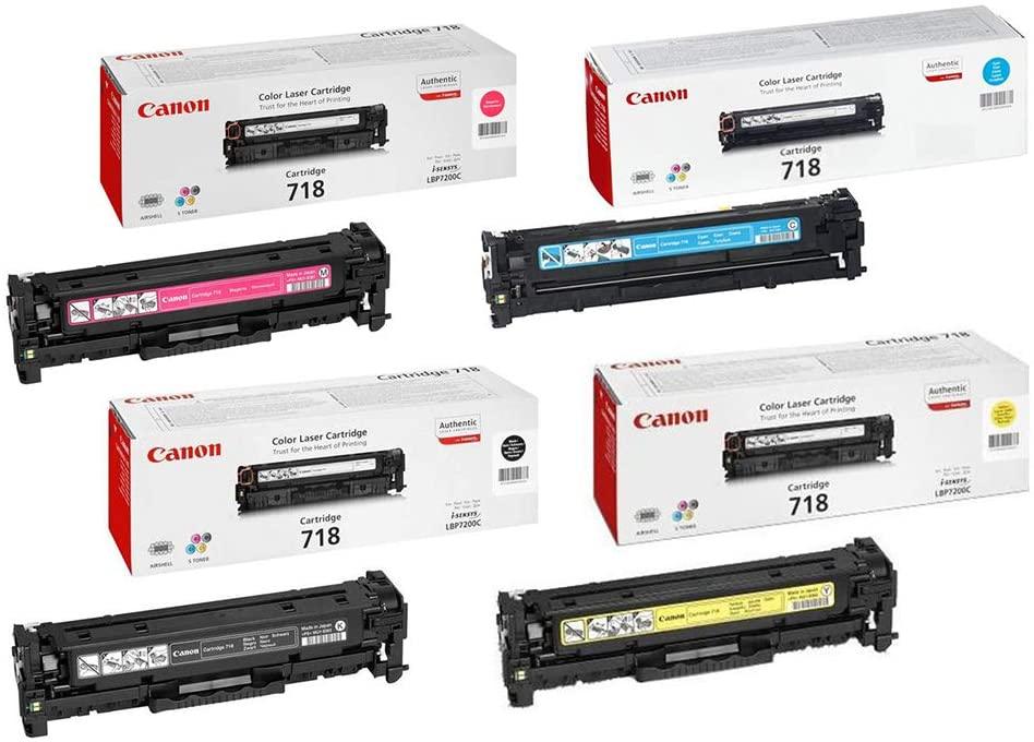 Canon 718 Laser Ink Toner 4 Color Set BK/C/M/Y - eBuy UAE